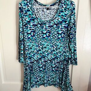 Cupio Multicolor Abstract Print Top XL